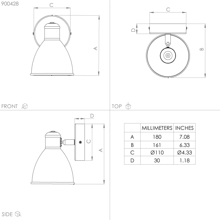 Eglo - LED Spoljna zidna lampa 1xGU10/3W/230V IP44