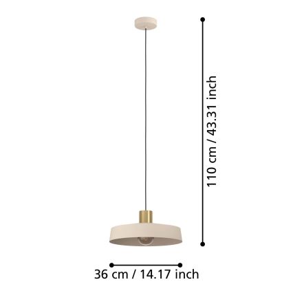 Eglo - Luster na sajli 1xE27/40W/230V