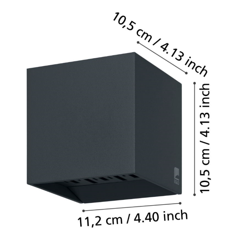 Eglo - LED Spoljna zidna lampa 2xLED/3,3W/230V IP54