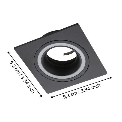 Eglo - Ugradbena lampa 1xGU10/35W/230V antracit