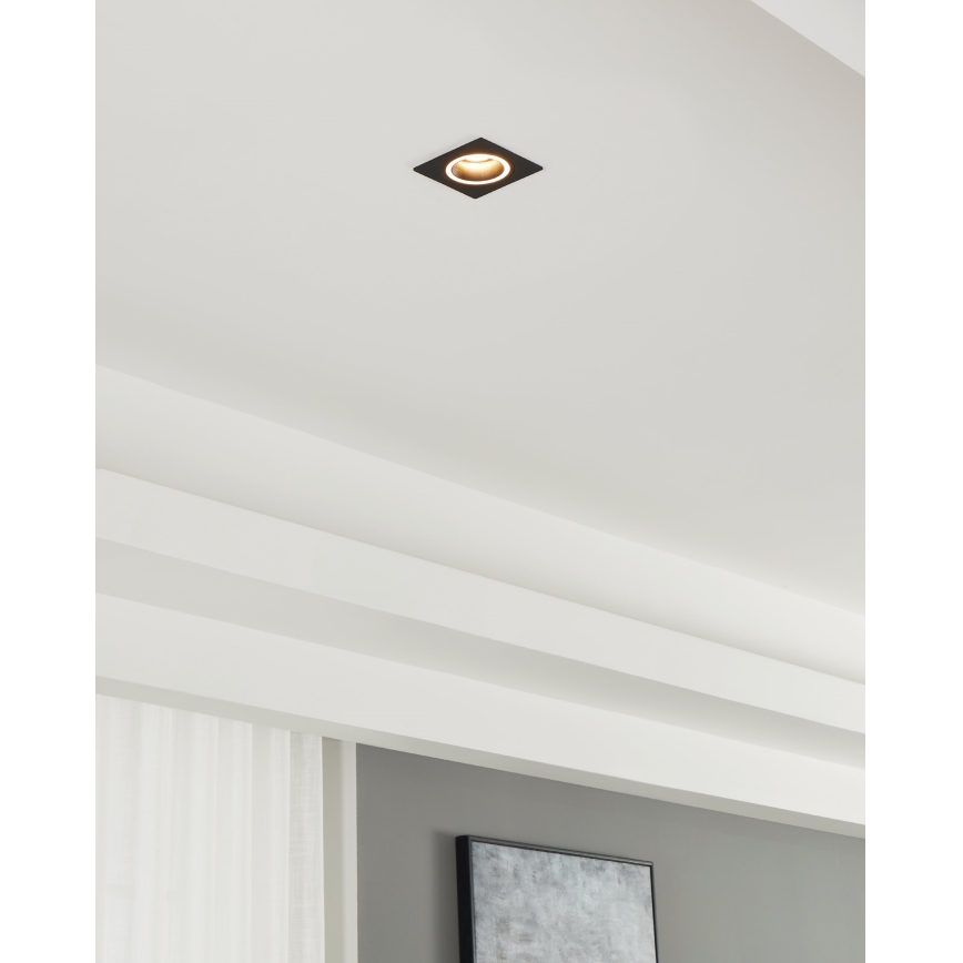 Eglo - Ugradbena lampa 1xGU10/35W/230V antracit