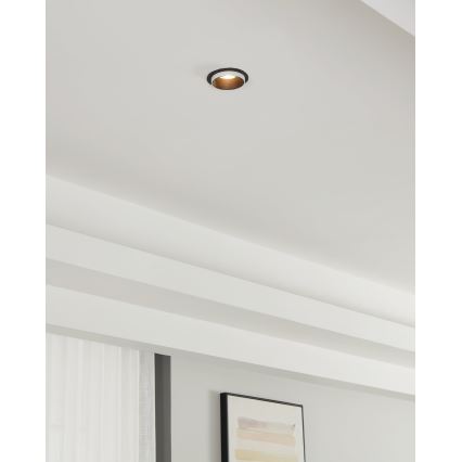 Eglo - Ugradbena lampa 1xGU10/35W/230V crno