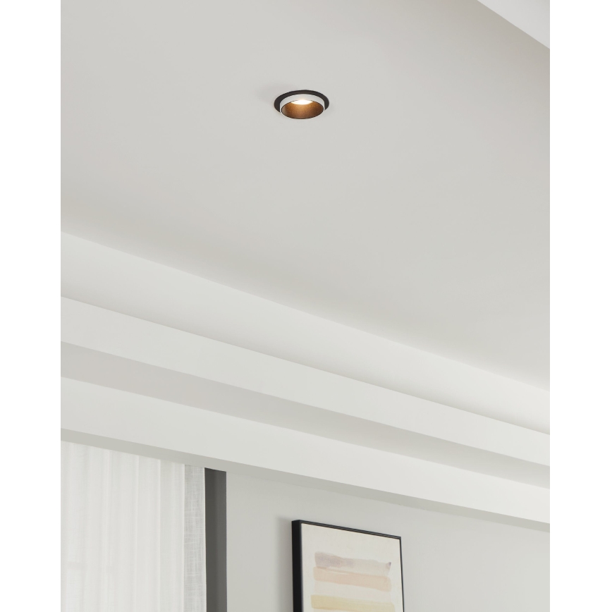 Eglo - Ugradbena lampa 1xGU10/35W/230V crno