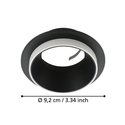 Eglo - Ugradbena lampa 1xGU10/35W/230V crno