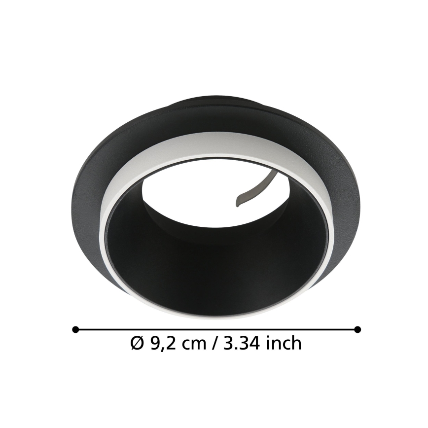 Eglo - Ugradbena lampa 1xGU10/35W/230V crno