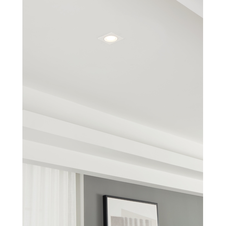 Eglo - Ugradbena lampa 1xGU10/35W/230V bela