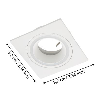 Eglo - Ugradbena lampa 1xGU10/35W/230V bela