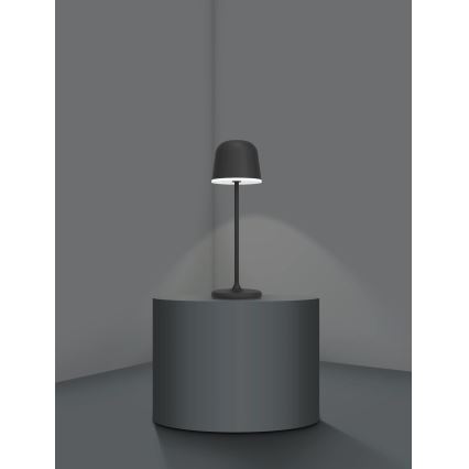 Eglo - LED Prigušiva vanjska punjiva lampa LED/2,2W/5V 1800 mAh crno IP54