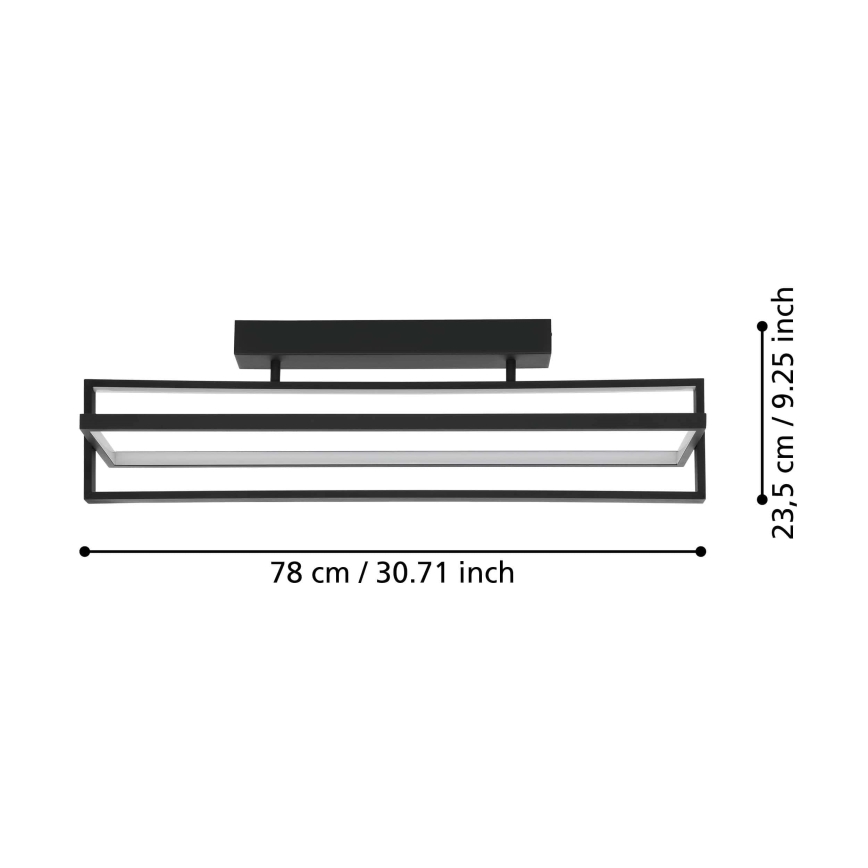Eglo - LED prigušiva stropno svetlo LED/34W/230V + daljinski upravljač