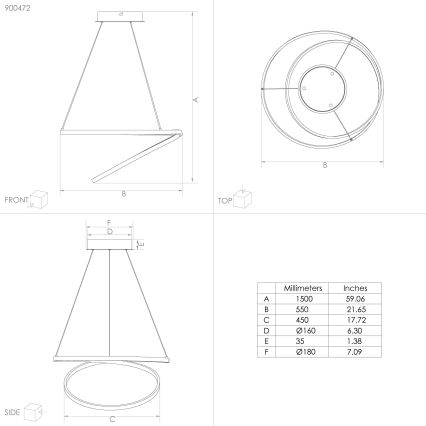 Eglo - LED luster na sajli LED/36W/230V