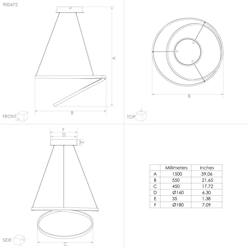 Eglo - LED luster na sajli LED/36W/230V