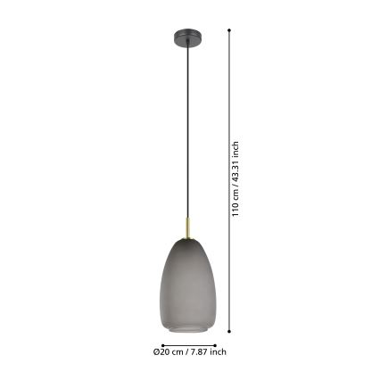 Eglo - Luster na sajli 1xE27/40W/230V
