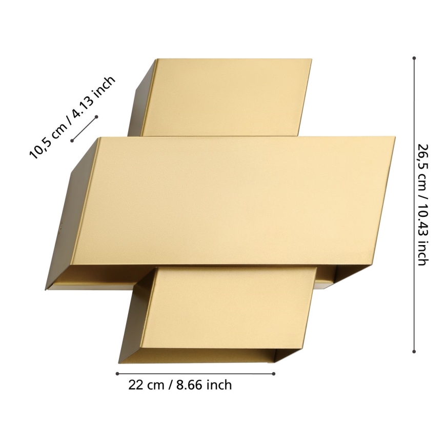 Eglo - Zidna lampa 1xE27/40W/230V zlatna