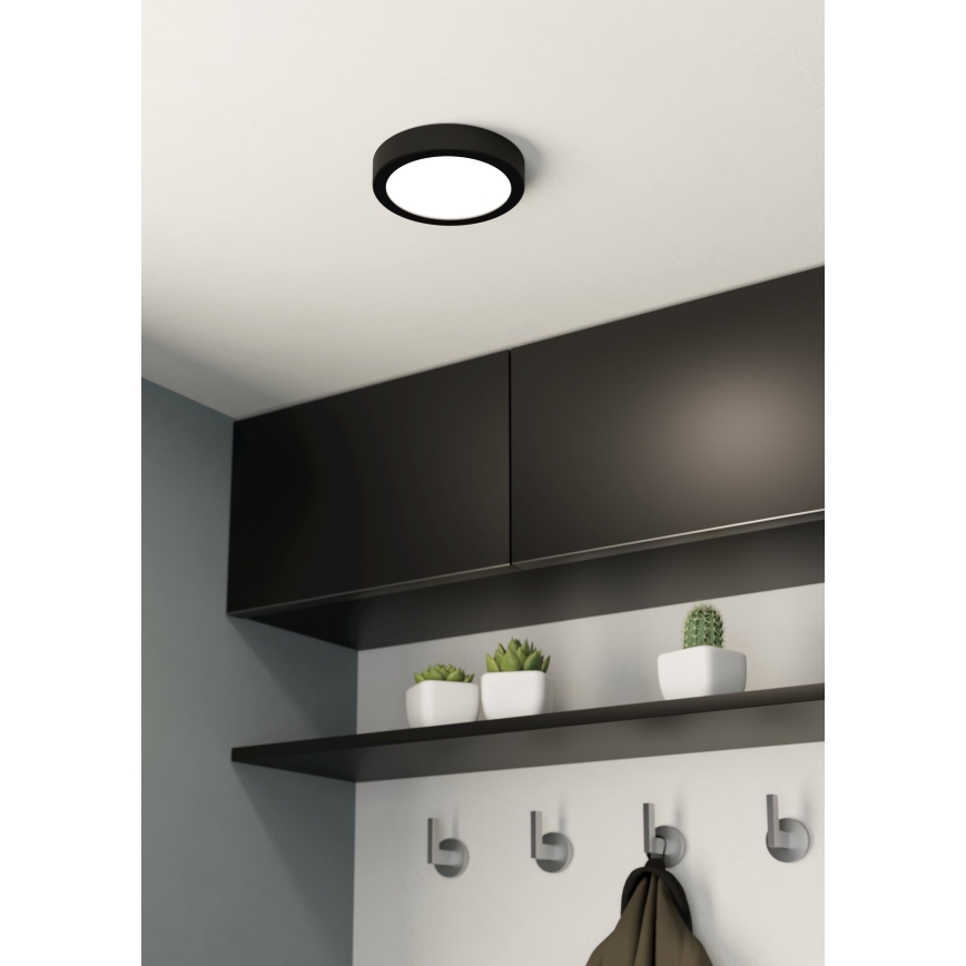 Eglo - LED Prigušiva plafonjera LED/11W/230V crno