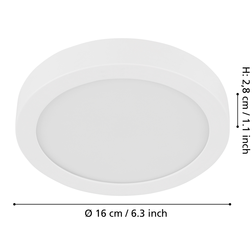 Eglo - LED Prigušiva plafonjera LED/11W/230V bela