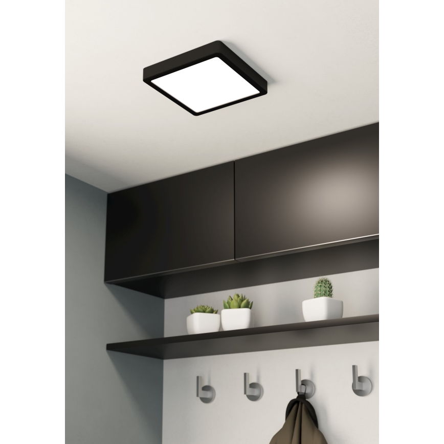 Eglo - LED Prigušiva plafonjera LED/17W/230V crno