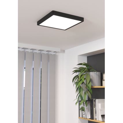 Eglo - LED prigušiva plafonska svetiljka LED/20,5W/230V crna 28,5x28,5 cm