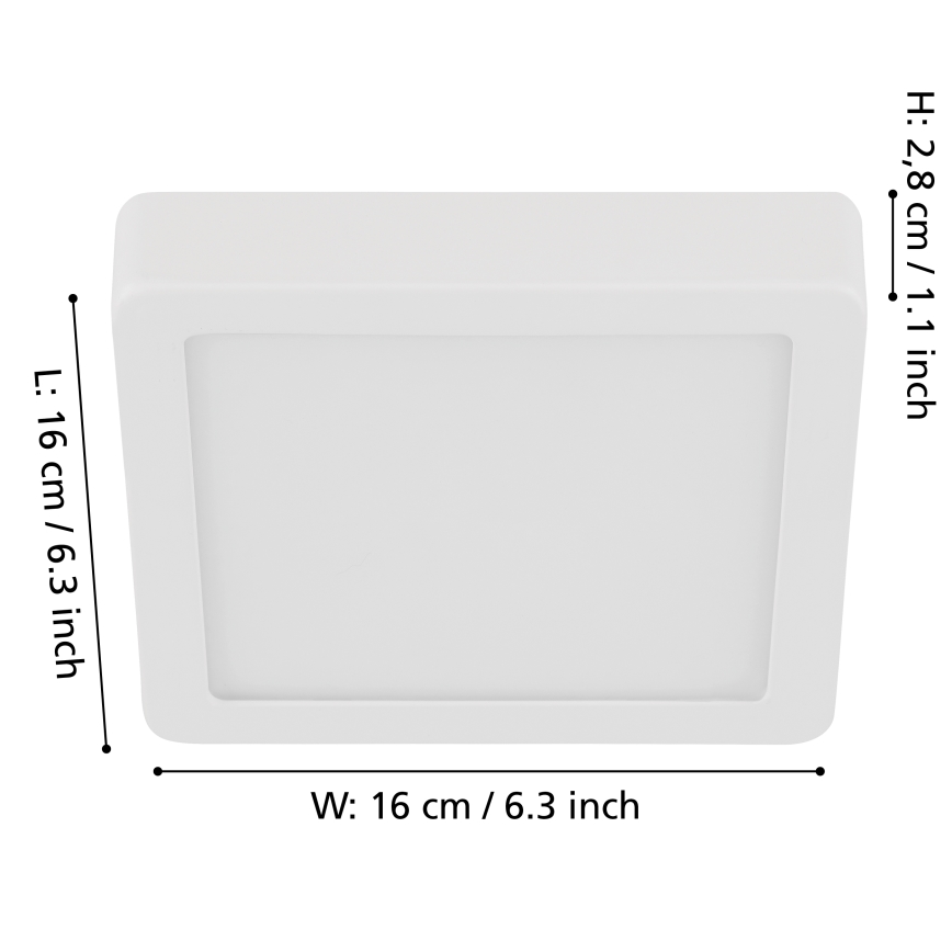 Eglo - LED Prigušiva plafonjera LED/11W/230V bela