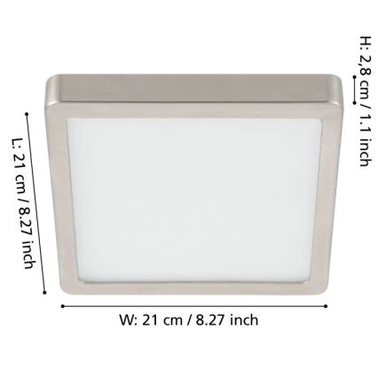 Eglo - LED Prigušiva plafonjera LED/17W/230V krom