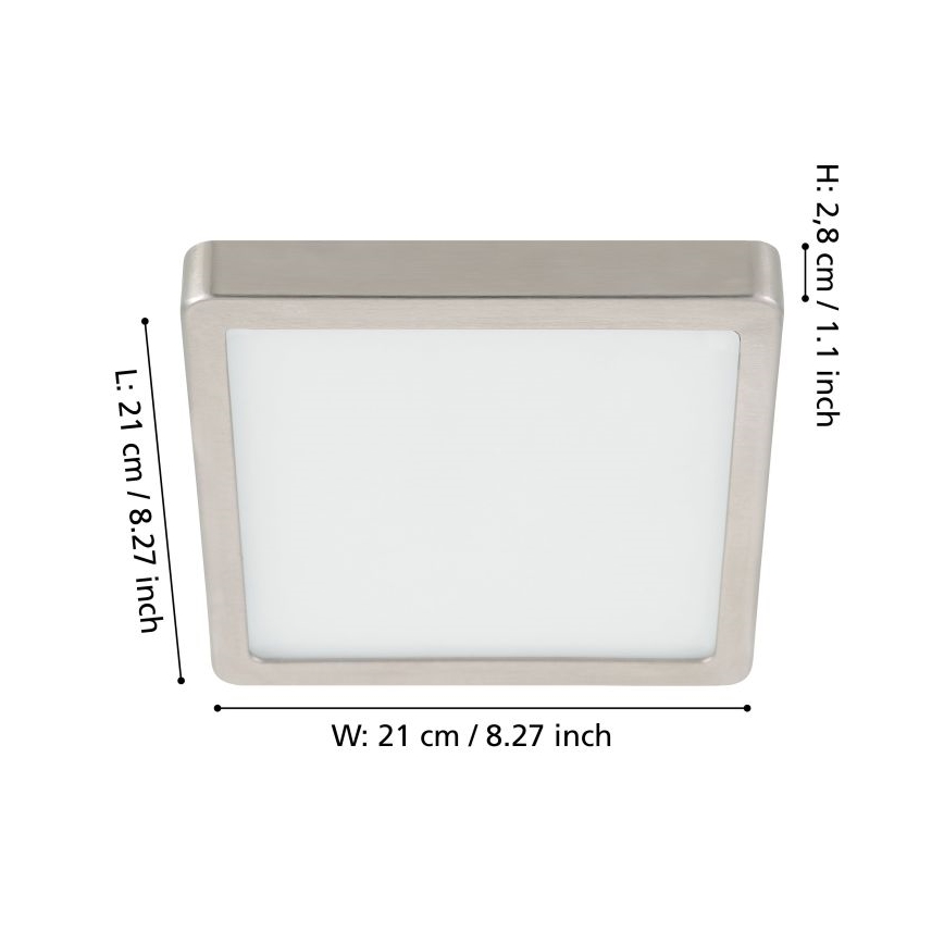 Eglo - LED Prigušiva plafonjera LED/17W/230V krom