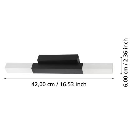 Eglo - LED Zidna lampa za kupatilo 2xLED/5,5W/230V IP44