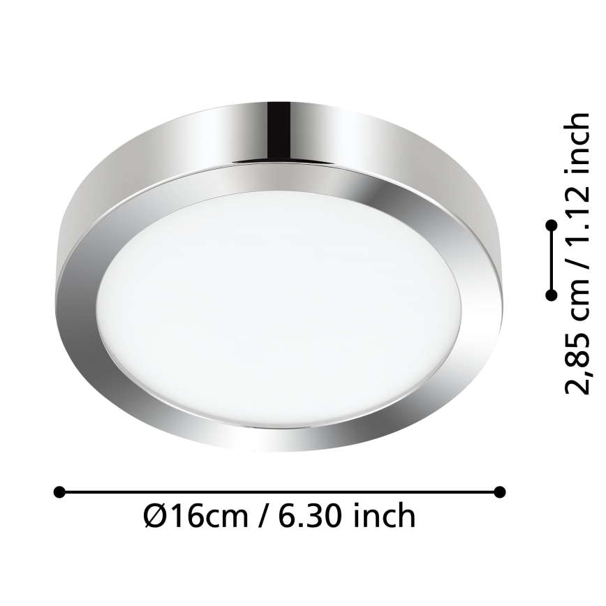 Eglo - LED Plafonjera za kupatilo LED/11W/230V IP44 krom