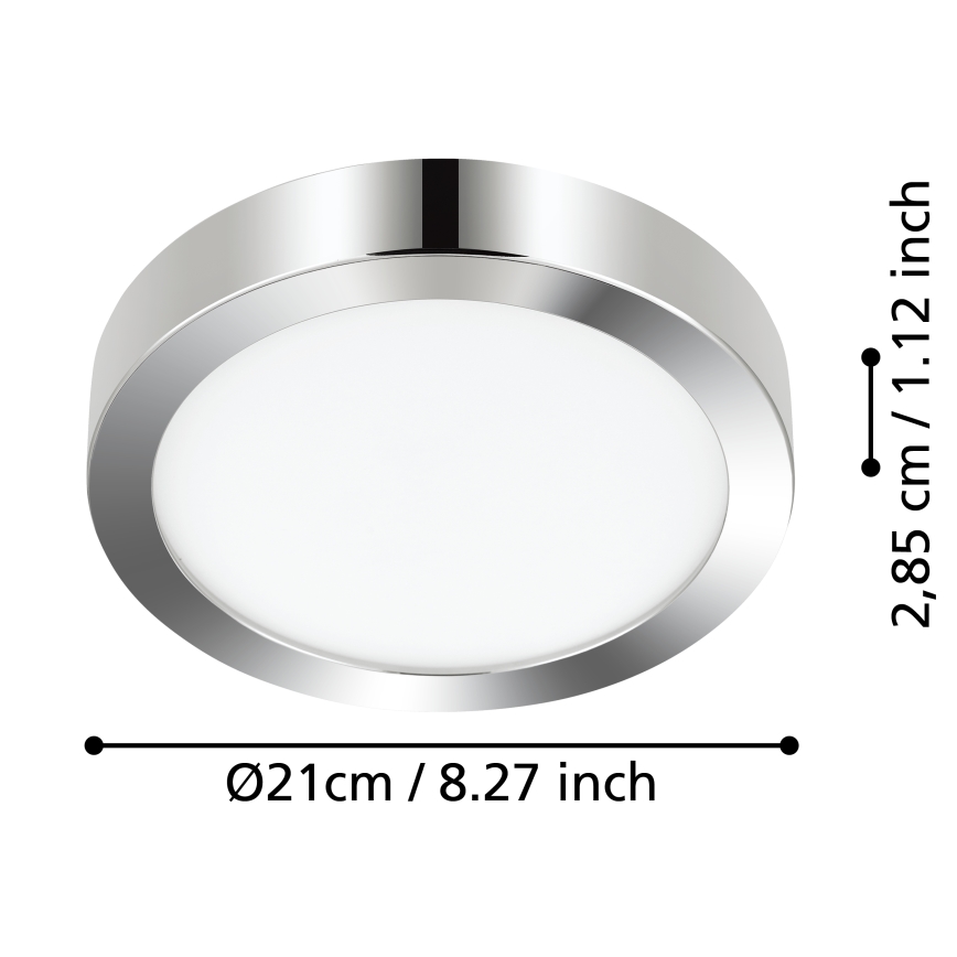 Eglo - LED Plafonjera za kupatilo LED/17W/230V IP44 krom