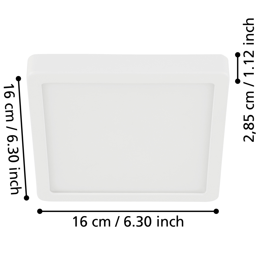 Eglo - LED Plafonjera za kupatilo LED/11W/230V IP44 bela