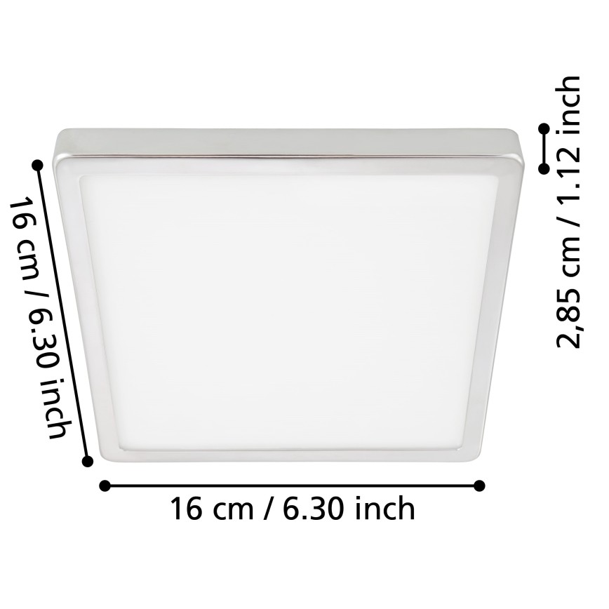 Eglo - LED Plafonjera za kupatilo LED/11W/230V IP44 krom