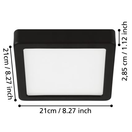 Eglo - LED Plafonjera za kupatilo LED/17W/230V IP44 krom