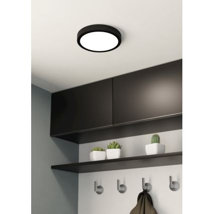 Eglo - LED Plafonjera za kupatilo LED/17W/230V crno IP44