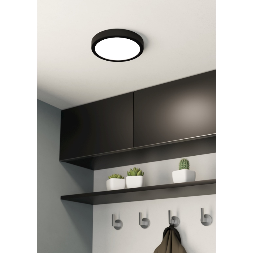 Eglo - LED Plafonjera za kupatilo LED/17W/230V crno IP44