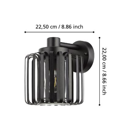 Eglo - Spoljašnja zidna lampa 1xE27/40W/230V IP65