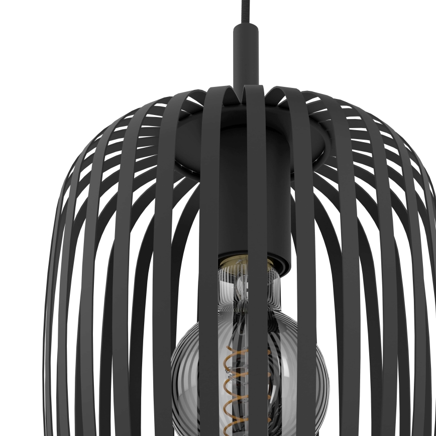 Eglo - Luster na sajli 3xE27/40W/230V crno