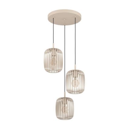 Eglo - Luster na sajli 3xE27/40W/230V bež