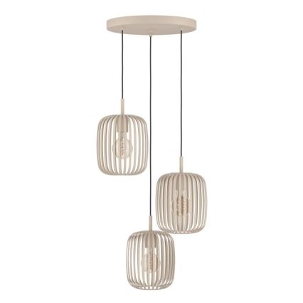 Eglo - Luster na sajli 3xE27/40W/230V bež