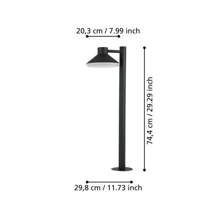 Eglo - LED Spoljna lampa 1xGU10/4,6W/230V IP44