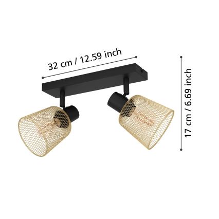 Eglo - Reflektorska lampa 2xE27/40W/230V