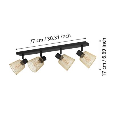 Eglo - Reflektorska lampa 4xE27/40W/230V