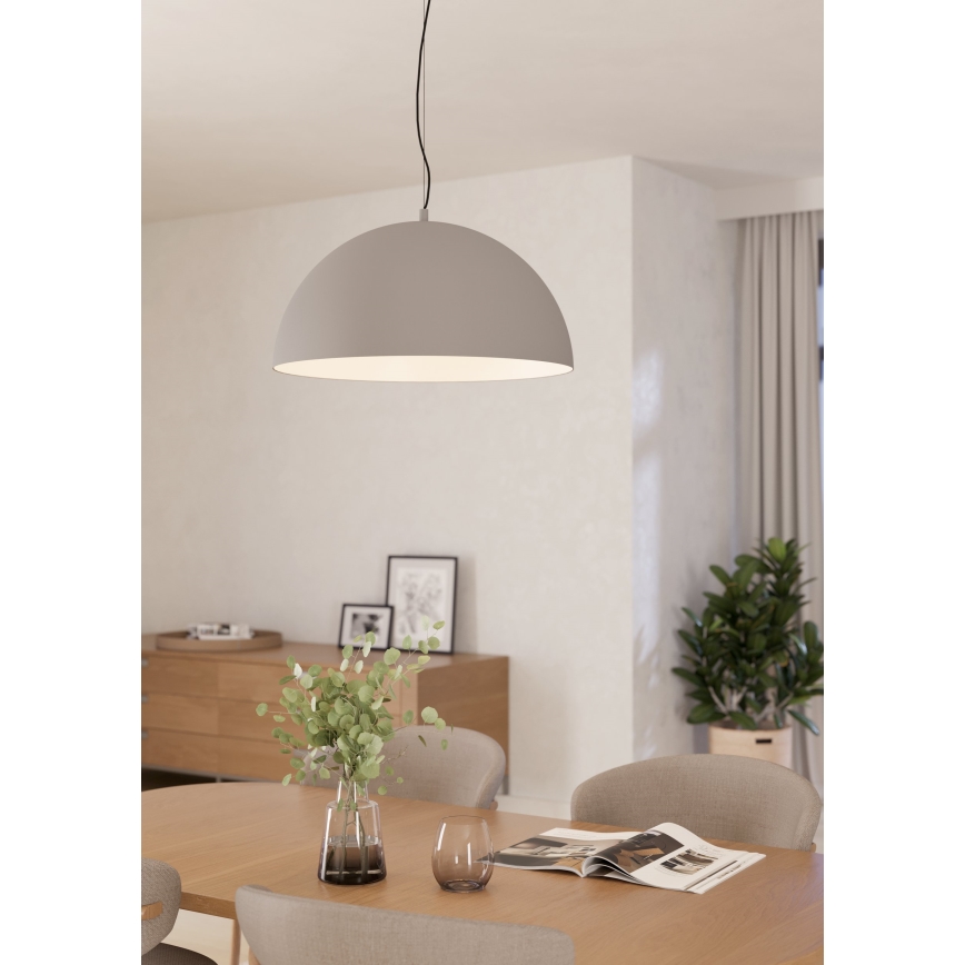 Eglo - Luster na sajli 1xE27/40W/230V sivo