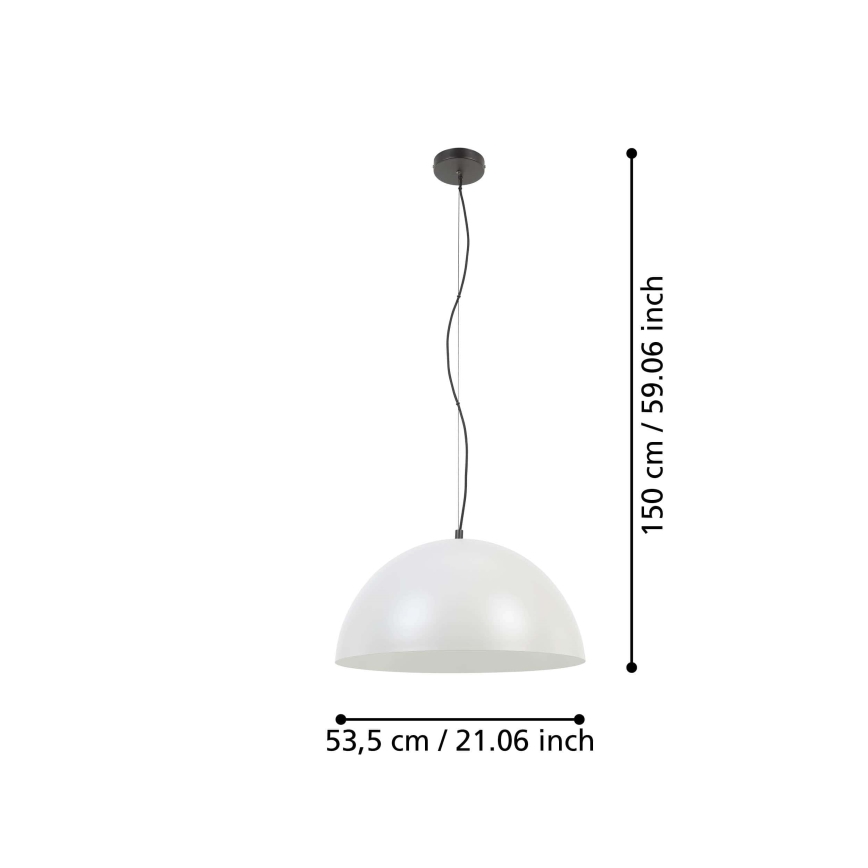 Eglo - Luster na sajli 1xE27/40W/230V sivo