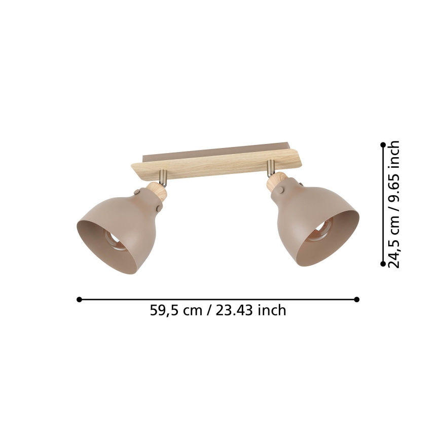 Eglo - Reflektorska lampa 2xE27/28W/230V