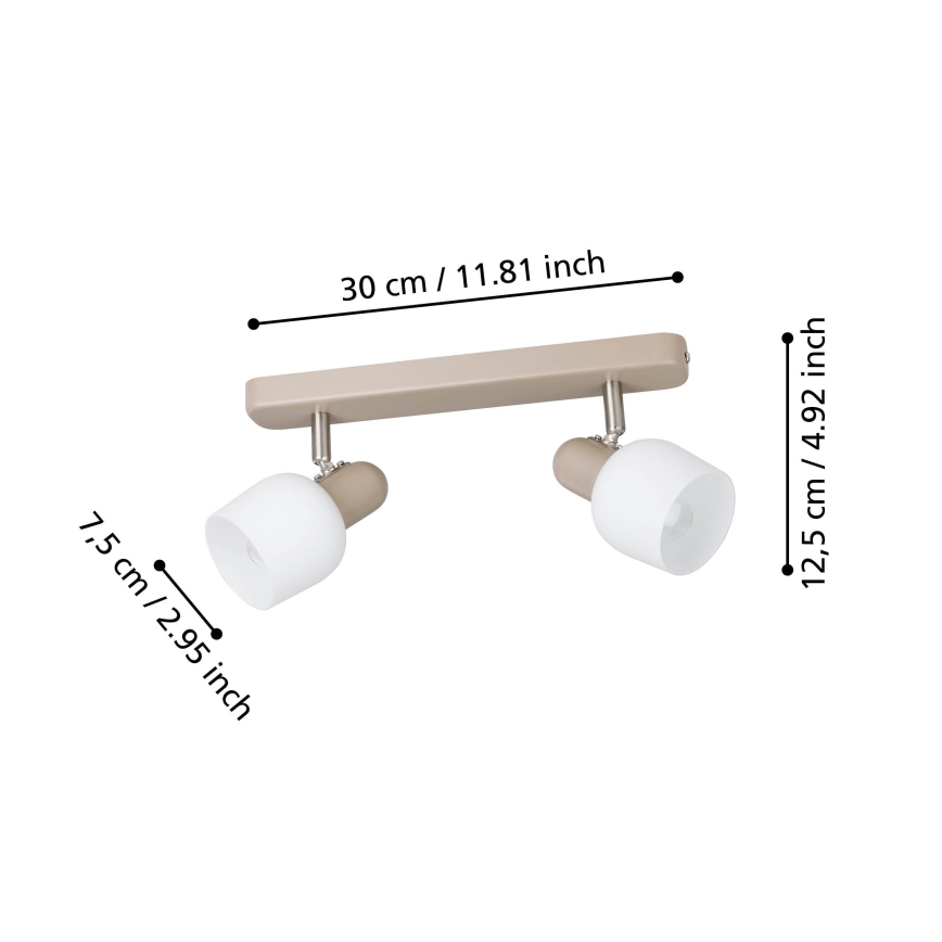 Eglo - Reflektorska lampa 2xE14/18W/230V