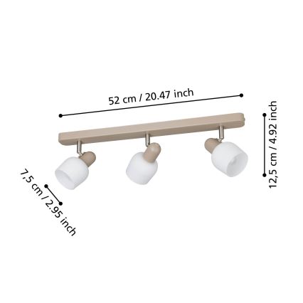 Eglo - Reflektorska lampa 3xE14/18W/230V