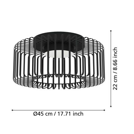 Eglo - LED RGBW Prigušiva plafonjera LED/22W/230V 2700-6500K