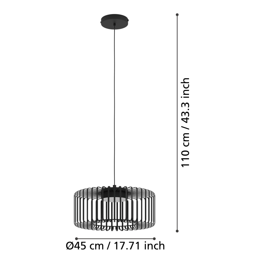 Eglo - LED RGBW Prigušivi luster na sajli LED/22W/230V 2700-6500K