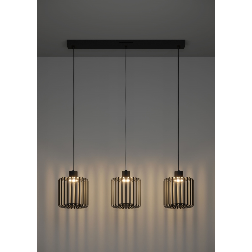 Eglo - LED RGBW Prigušivi luster na sajli 3xLED/3,7W/230V 2700-6500K