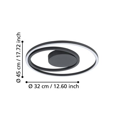 Eglo - LED RGBW Prigušiva plafonjera LED/21,5W/230V