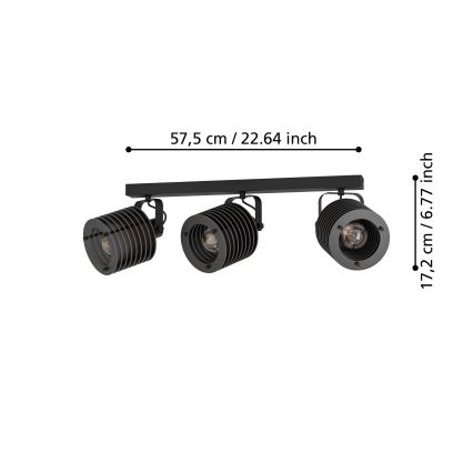 Eglo - Reflektorska lampa 3xE27/40W/230V