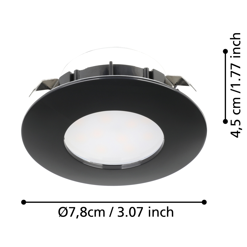 Eglo - Set 3x LED Ugradbena lampa za kupatilo PINEDA LED/4,9W/230V IP44